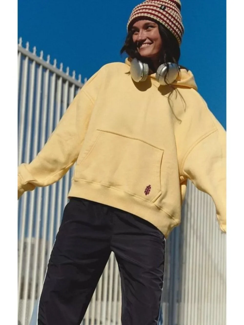 FP Movement A Cut Above Hoodie Sunlit Yellow NWT